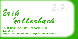 erik hollerbach business card